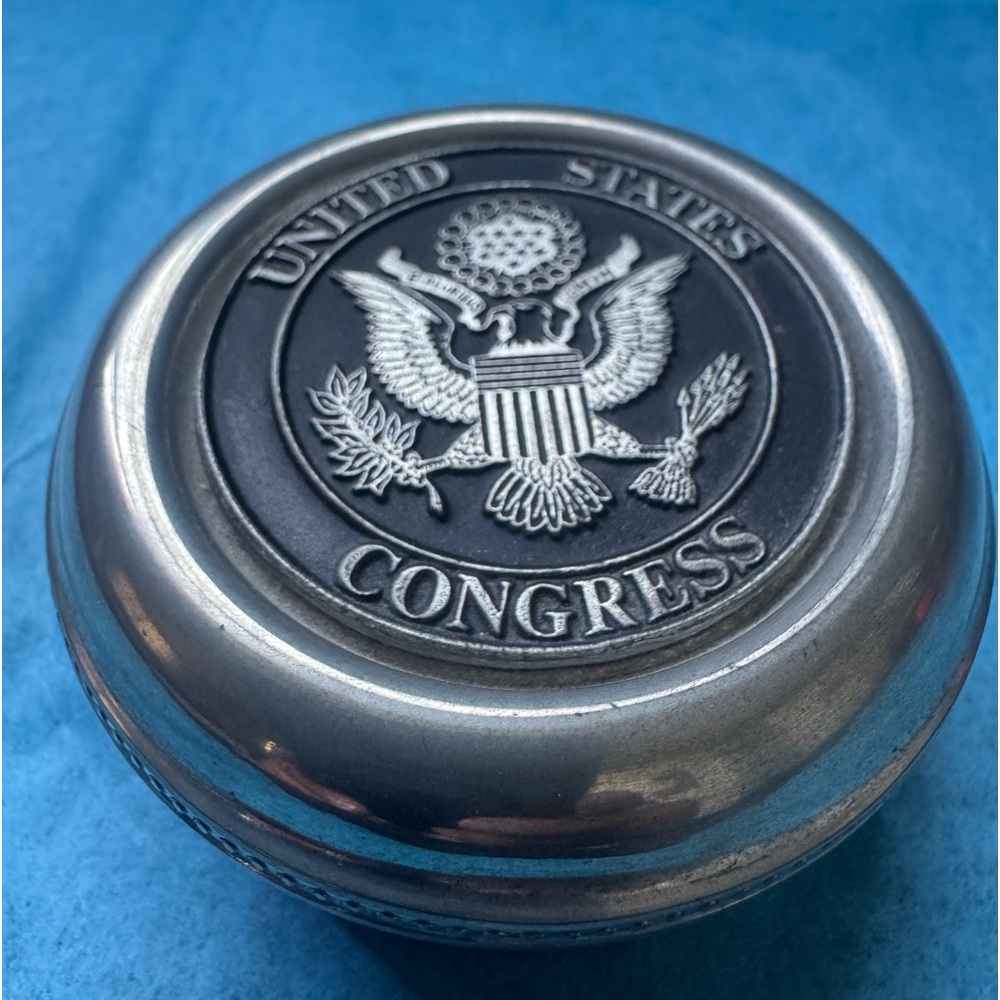 United States Congress Silver Trinket Box